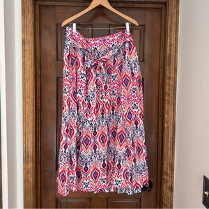 Boden Multicolor A-Line Skirt with Geometric Pattern